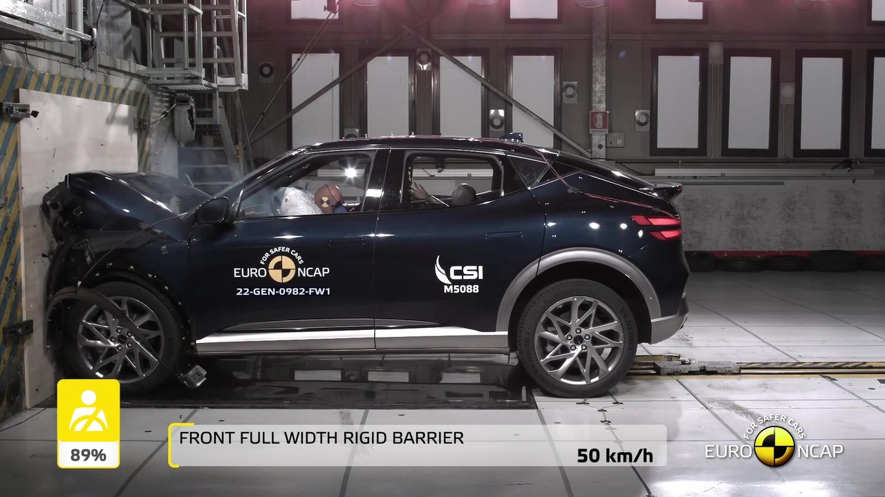 Vollelektrischer Genesis GV60 mit Bestwertung von fünf Sterne im Euro NCAP Crashtest