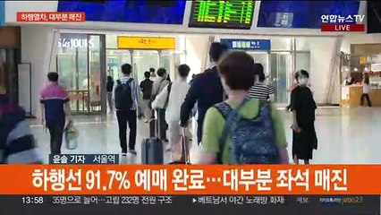 귀성객 붐비는 서울역…"열차내 취식 가능"