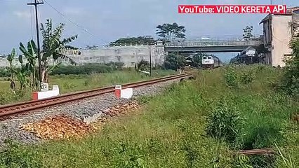 Kereta Lodaya Lewat di Bawah Jembatan Lingkar Utara Tasikmalaya