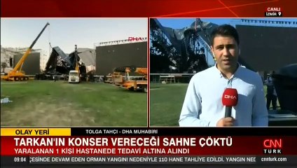 Tarkan'ın konser vereceği sahne çöktü