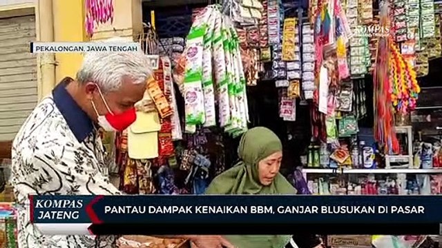 Pantau Dampak Kenaikan BBM, Ganjar Blusukan di Pasar Pekalongan