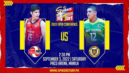 GAME 1 SEPTEMBER 3, 2022 | CIGNAL HD SPIKERS vs ARMY TROOPERS | 2022 SPIKERS' TURF S5 OPEN CONFERENCE