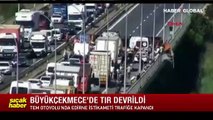 TEM'de kaza: Edirne yönü trafiğe kapandı