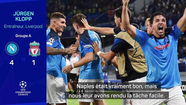 Klopp : Je comprends à 100 % que c'était une nuit très décevante donc je dois m'excuser pour cela