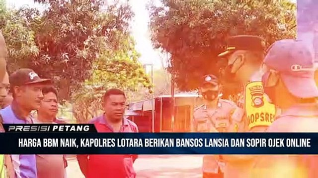 Pasca Kenaikan BBM Kapolres Berikan Bansos Lansia Dan Pengojek