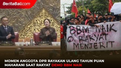Momen Anggota DPR Rayakan Ulang Tahun Puan Maharani Saat Rakyat Demo BBM Naik