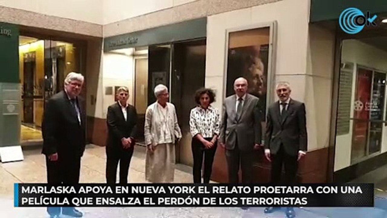 Marlaska apoya en Nueva York el relato proetarra con una película que ensalza el perdón de los terroristas