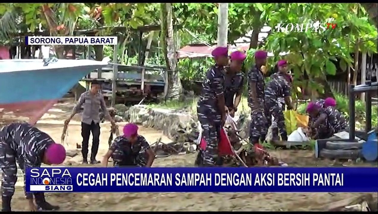 Cegah Pencemaran Sampah, Pasukan TNI AL Gelar Aksi Bersih-bersih di ...