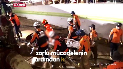 Sel sonrası otoparkta mahsur kalanlar canını zor kurtardı