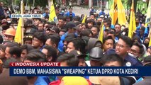 Unjuk Rasa Tolak Kenaikan BBM, Ratusan Mahasiswa di Kediri Terlibat Adu Dorong dengan Polisi