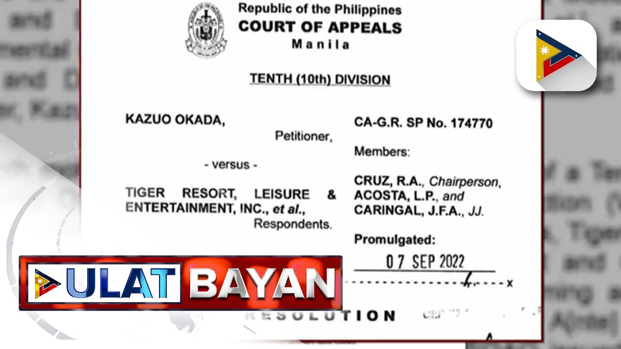 Hiling na TRO ng Japanese gaming tycoon na si K...