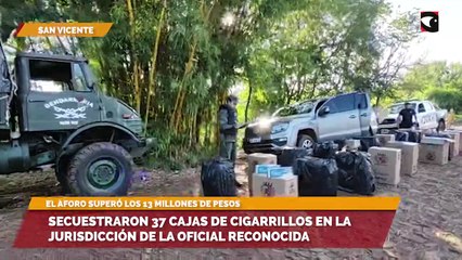 Secuestraron 37 cajas de cigarrillos en la jurisdicción de la oficial reconocida