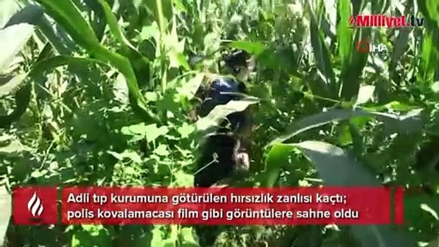 Adli tıp kurumuna götürülen hırsızlık zanlısı kaçtı