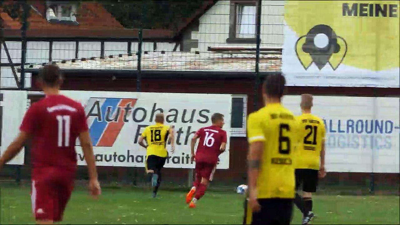 Das 1:0 für Nörten durch Thorben Rudolph gegen Sparta im Bezirkspokal