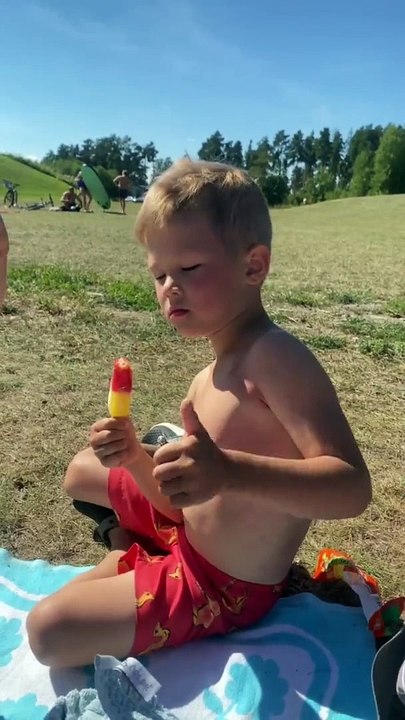 Fearless kid rides bike down hill, totally wipes out