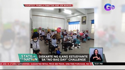 Diskarte ng ilang estudyante sa "No Bag Day" Challenge | SONA