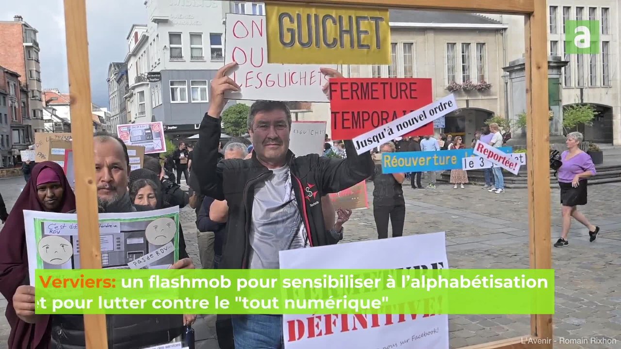 Un flashmob pour sensibiliser à l'alphabétisation et pour lutter contre le tout numérique à Verviers