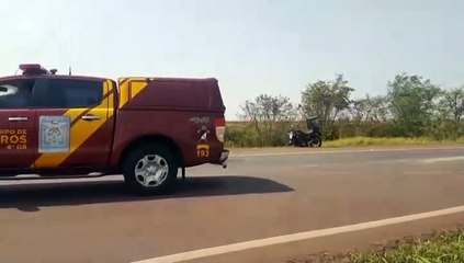 Acidente entre motocicleta e caminhão é registrado na BR-467