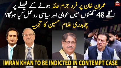 How can people react to indictment of Imran Khan in contempt of court case?