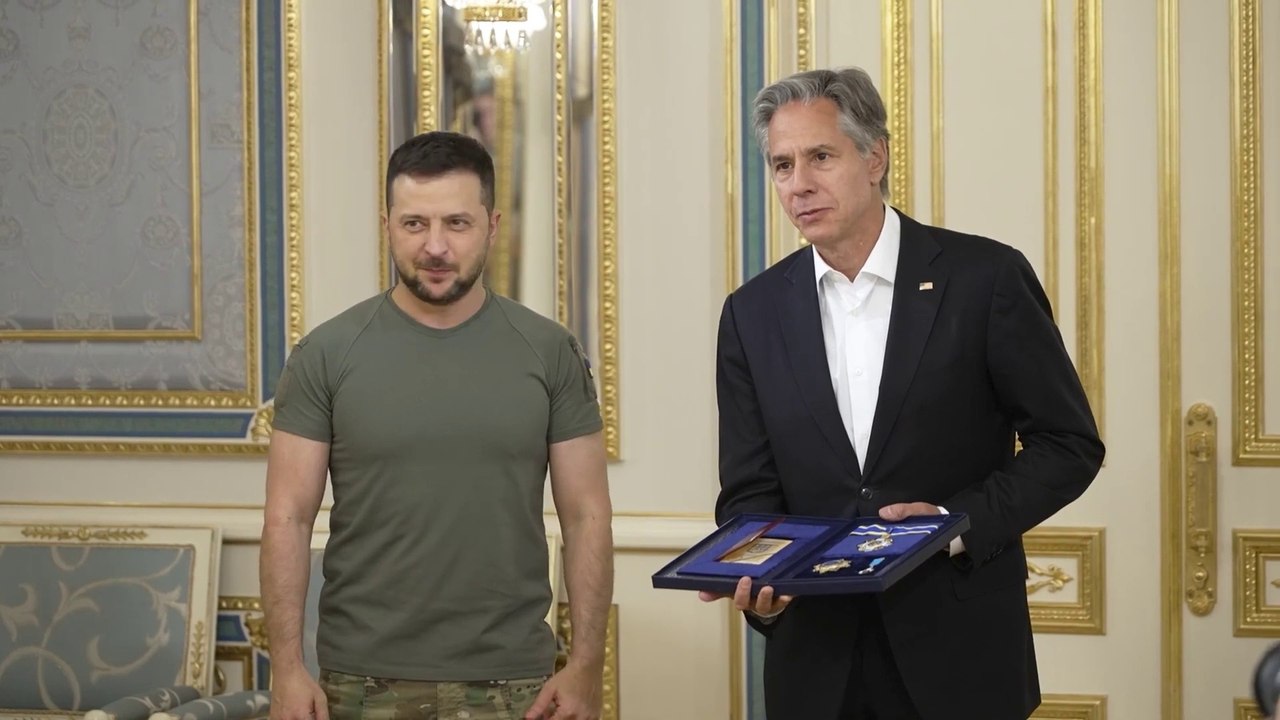 Antony Blinken in Kyiv. Meeting with Zelensky. Ентоні Блінкен у Києві. Зустріч з Зеленським.
