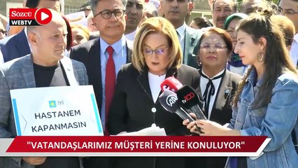 İYİ Parti'den hastane önünde eylem: Asla müsaade etmeyeceğiz