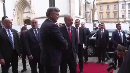 Cumhurbaşkanı Erdoğan, Hırvatistan Başbakanı Plenkovic'i kabul etti