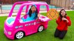 Wendy Pretend Play Food Delivery | Pink Barbie Food Truck Car Toy