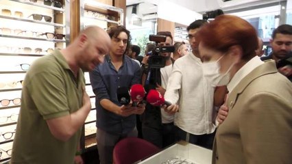Akşener'in Ziyaret Ettiği Gözlükçü: "Bizim Geçen Sene 1 Liraya Aldığımız Bir Ürün, Şu Anda 2,5 Lira"