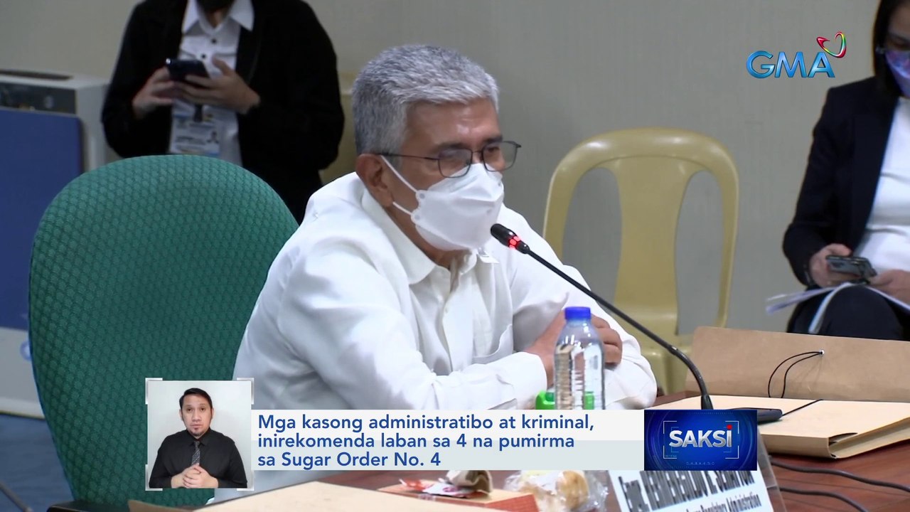 Mga kasong administratibo at kriminal, inirekomenda laban sa 4 na pumirma sa Sugar Order No. 4 | Saksi