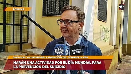 Harán una actividad por el día mundial para la prevención del suicidio