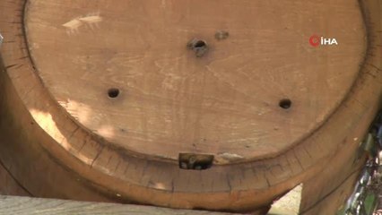 Cadde ortasında yetiştirdiği arılar bal verdi... Kovandaki balları mahalleliye ikram etti