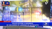 Miraflores: PNP detiene a integrantes de banda de ladrones de autopartes