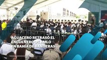 Aguacero retrasó el encuentro de trabajadores de la CFE con AMLO| CPS Noticias Puerto Vallarta