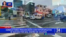 Callao: conductores perjudicados con fotopapeletas se quejan por mal diseño de ciclovía