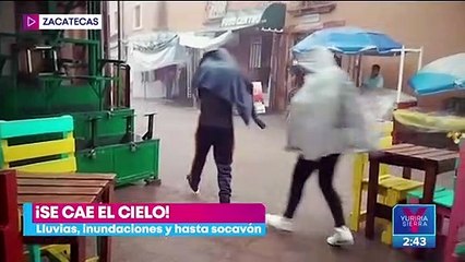 Lluvias en Zacatecas causan inundaciones y deslaves