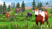 Woolly Mammoth vs Spinosaurus Animal Fight   Mammoth Save Cow Cartoon From Zombie Dinosaur Battle