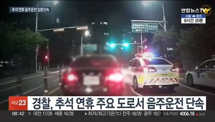 추석에도 음주 집중단속…음복주 한잔도 면허정지