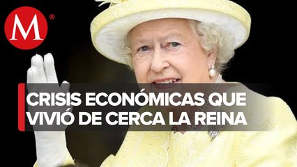 ¿Cuáles fueron las crisis económicas por las que pasó la reina Isabel II durante su reinado?