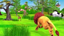 Monkey Watermelon Train Rides in Forest With Wild Animals Mammoth & giant Bull   Animals Train Video