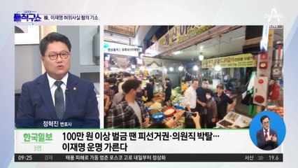 100만 원 이상 벌금 땐 피선거권·의원직 박탈…이재명 운명 가른다