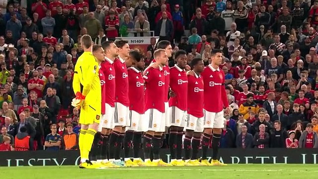 Old Trafford falls silent to pay respect to the Queen