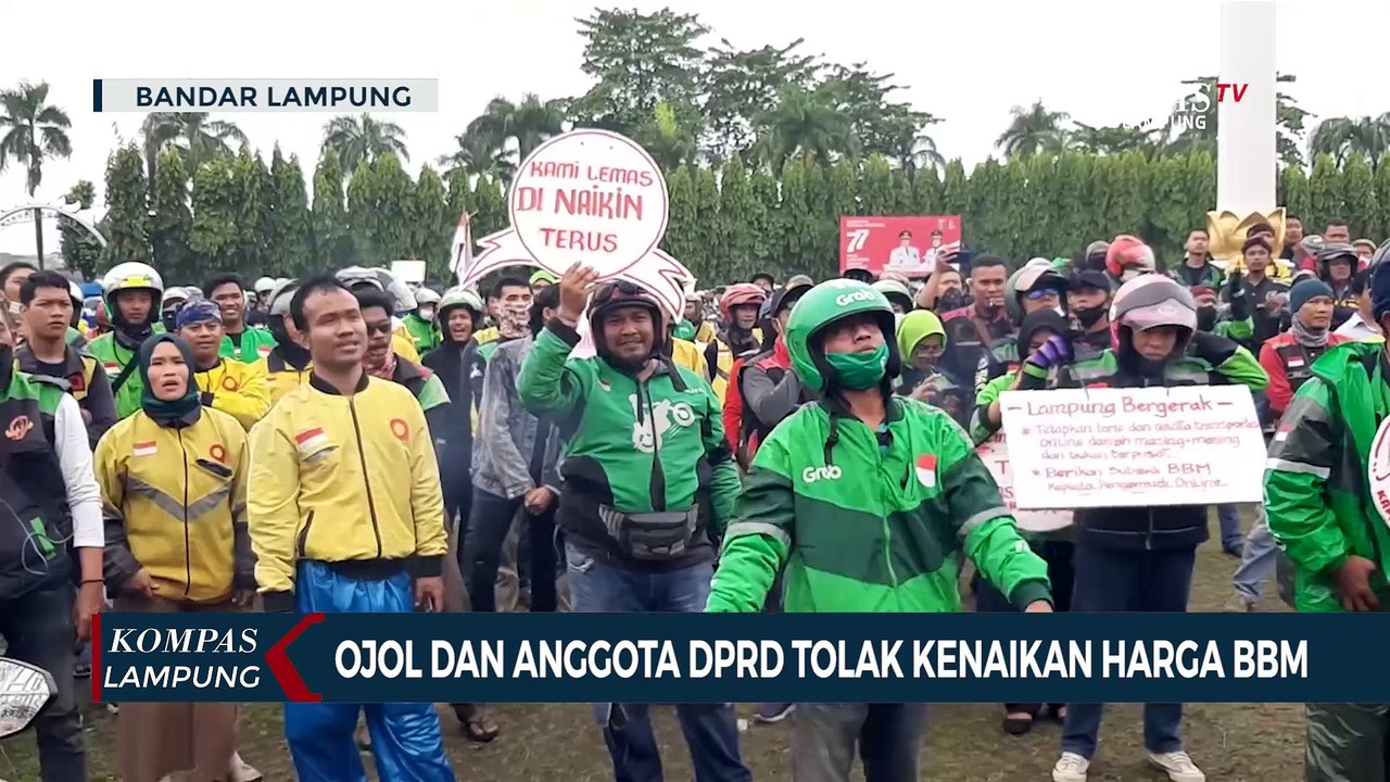 Ojol dan Anggota DPRD Lampung Tolak Kenaikan Harga BBM