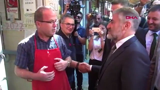 Bakan Nebati ile esnaf arasındaki ilginç diyalog kamerada