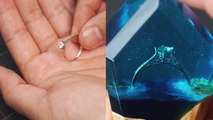 'Ring Trapped in a Viscous Sea' - Resin artist does his magic on an engagement ring