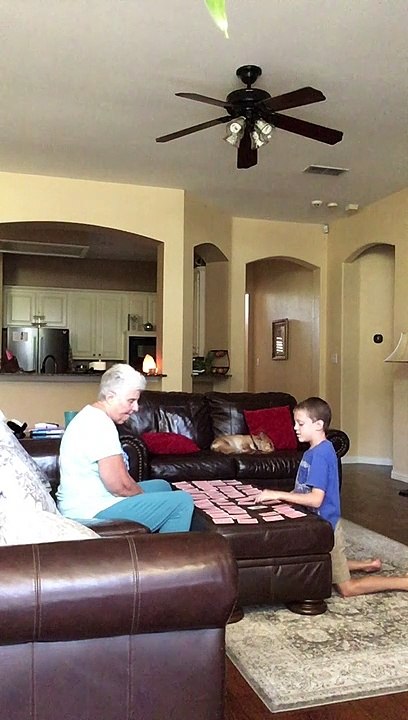 Playing Poker Cards With Grandma