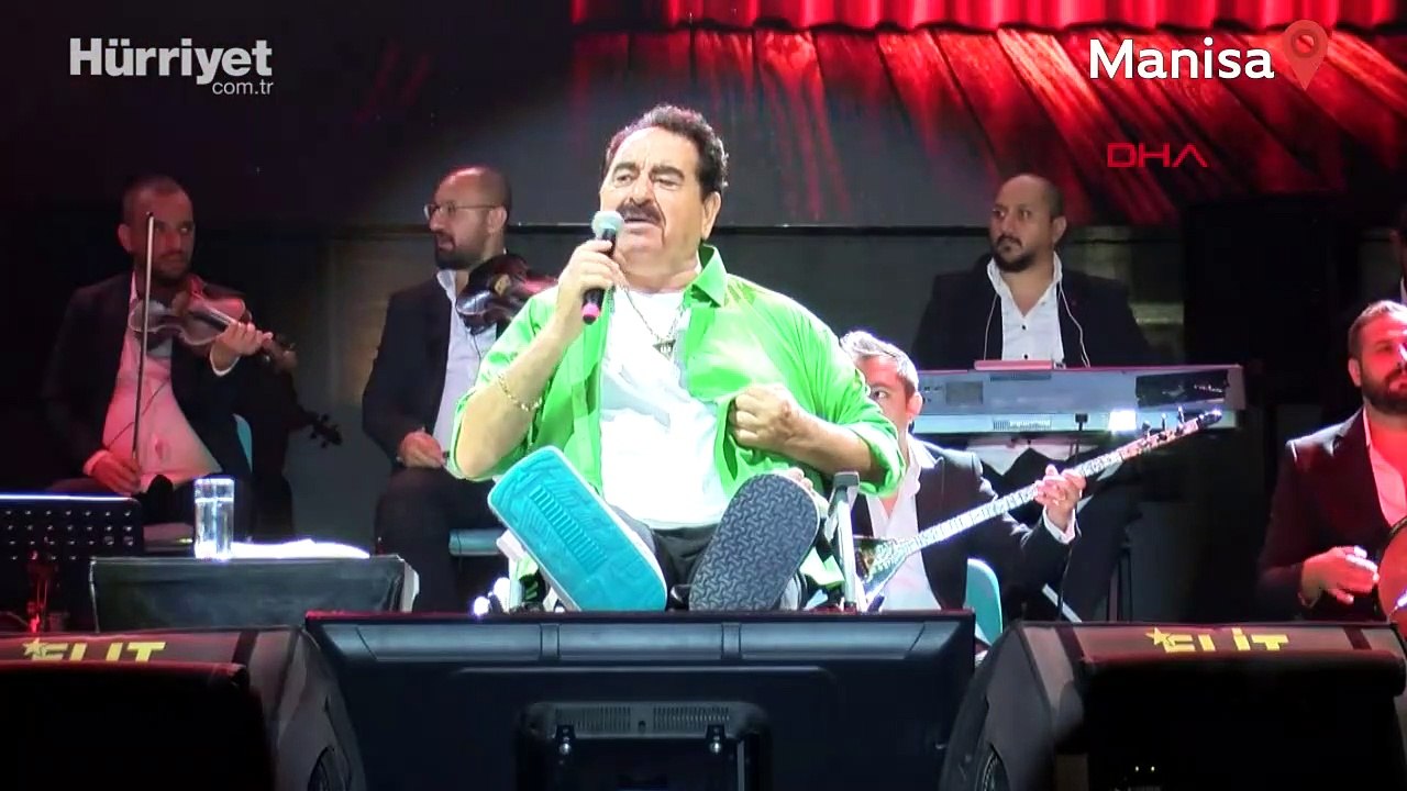 İbrahim Tatlıses, Muğla'nın ardından Manisa'da da tekerlekli sandalyeyle konser verdi
