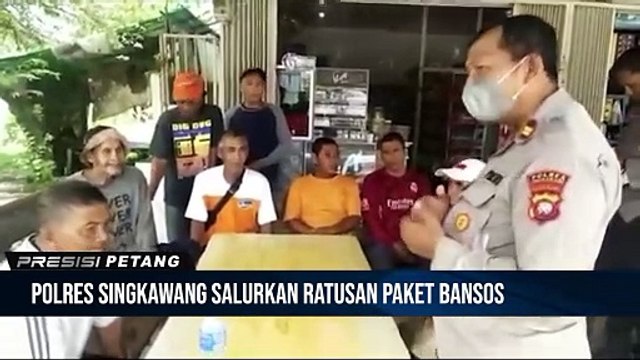 Polres Singkawang Salurkan Bantuan Sosial Kepada Warga Masyarakat Yang Terdampak Kenaikan BBM