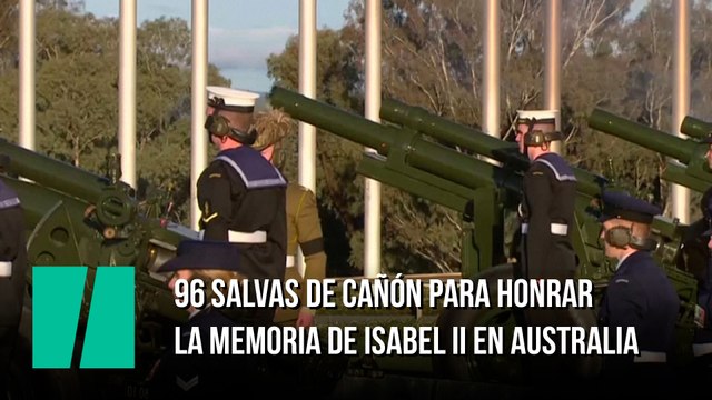 96 salvas de cañón para honrar la memoria de Isabel II en Australia