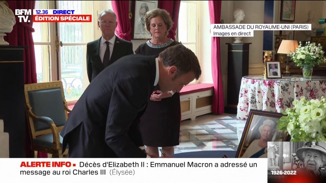 Emmanuel Macron à l'Ambassade britannique: Votre reine était une figure qui a accompagné 70 ans de vie britannique et européenne