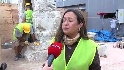 Tarihi çeşme yeni yerine taşındı